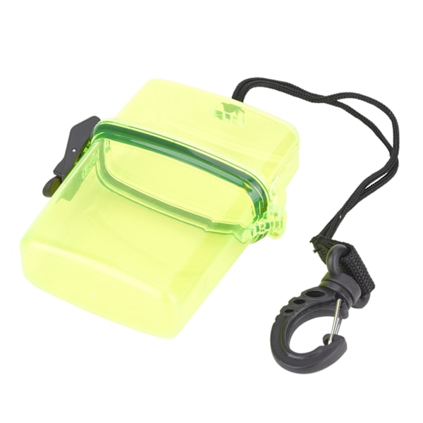 Vattentät förvaringsbox för kajak med repkrok, transparent plast, gul