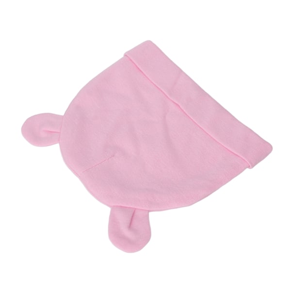 Nyfödd mössa Bomull Hög elasticitet Mjuk Hudvänlig Lätt Andas Varm Rosa Söt Björnöra Newborn Baby Keps