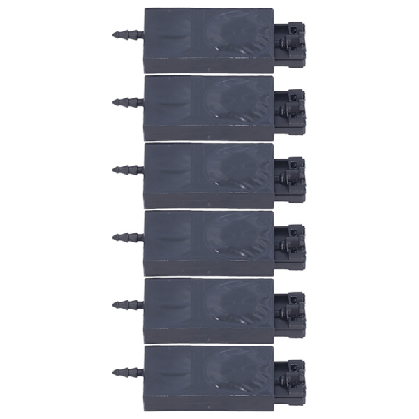 6 stk Blekkdemper Solvent Blekkstrålehode Rektangulær PP Damper Erstatning for XP600 Skriver Svart