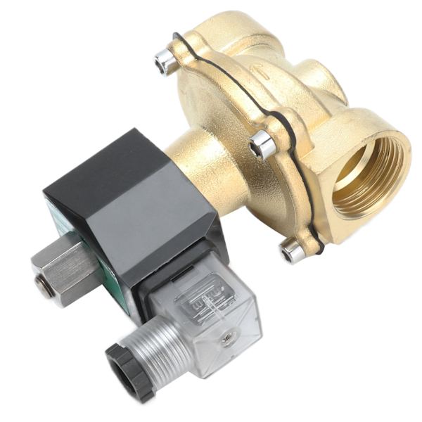 Messingmagnetventil To-vejs Glat overflade Nem installation Robust Holdbar Normalt åben magnetventil AC24V