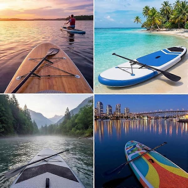 2 par paddleboard- og kajakklemmer Paddleboardklemmer Paddleboardtilbehør til montering af kopholder Black