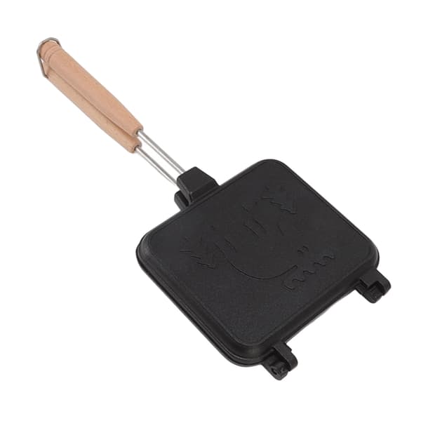 Sandwich Pan Double Sided Stick Proof Breakfast Flip Pan with Detachable Handle for Steak Bread Eggs