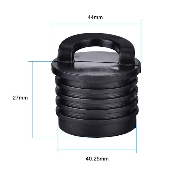 4 stk Båd Kajak Kano Båd Scrupper Stop Propper Drænhul Plugs Tilbehør Sort