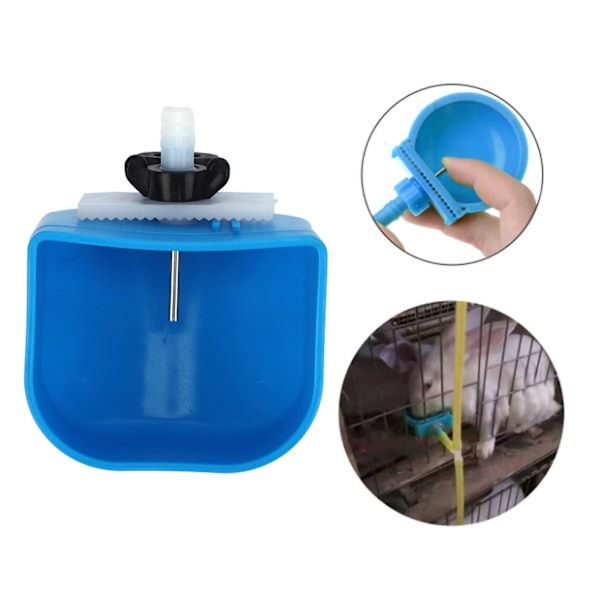 10 set automatisk kanindrinkare matskål med avloppsutlopp för gnagare