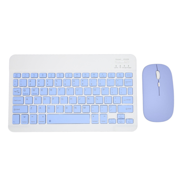 Wireless Keyboard Mouse Set 10in Computer Keyboard Mouse Combo for Tablet Mobile Phone Computer Blue