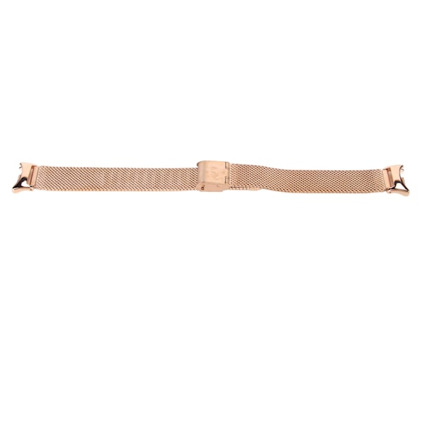 Justerbart klockarmband som andas vikbart spänne Quick Release i rostfritt stål klockband för Mi Band 8 Rose Gold