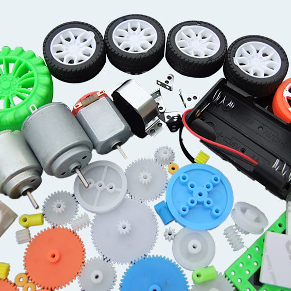 112 stk DC-motorsats elektrisk minimotor med plastgir Motorfeste Akselpropell for gjør-det-selv-vitenskapsprosjekter
