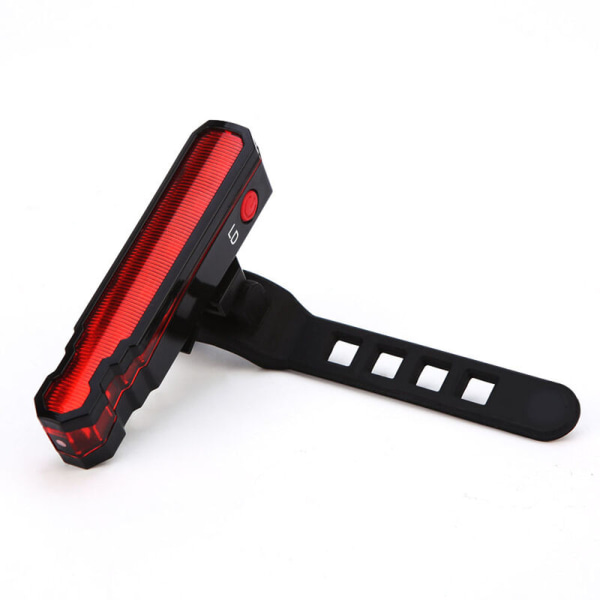 USB laddningscykellampa Nattridning Lasercykelbakljus LED-varningsljus Utomhusutrustning, modell: röd
