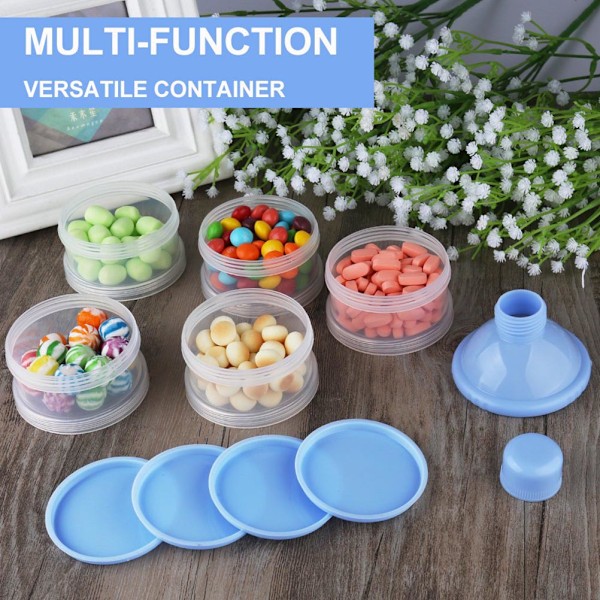 Baby Mælkepulver Dispenser 5-lags Stabelbar Snackbeholder Uden Spild