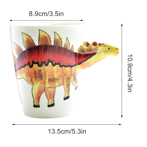 400 ml dinosaurformet krus Sød dyr keramisk krus Kontorkrus morgenmad krus