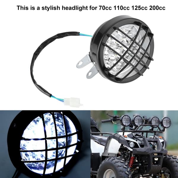 Aluminiumslegering Karting ATV Bil Forlygte LED-lys til 70cc 110cc 125cc 200cc