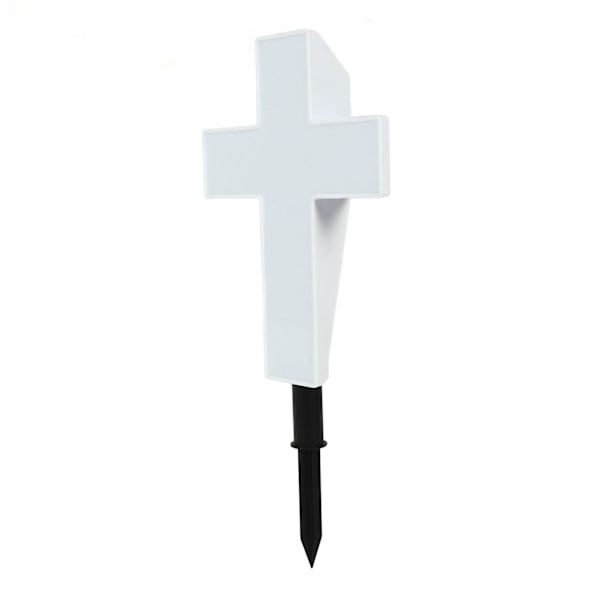 Solcelledrevet LED-korslys Graveside Memorial Gravsted Stake Have Gravmarkør til Gravstedsdekorationer