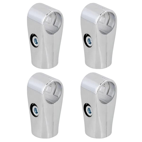 4 stk. metalrørfittings til tørrestativer, tovejsfitting, 25 mm indvendig diameter