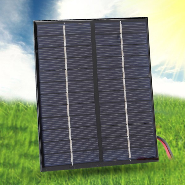 2W 12V polykristallinen piikiekko aurinkopaneeli DIY kannettava ulkoilma latauspinta leukojen kanssa