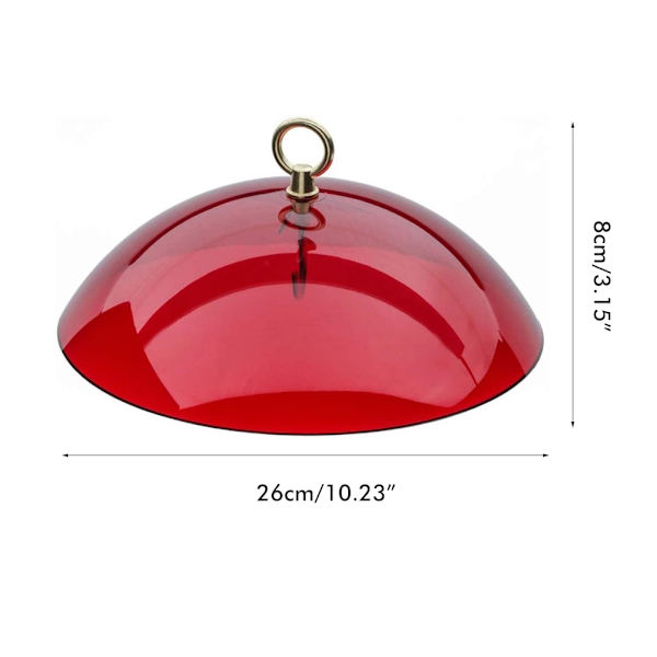 Ulkoilma-baffle linnunsyöttäjälle Selkeä linnunsyöttäjä Suojaava kupoli Riippuva kolibri-syöttäjä Guard Cover
