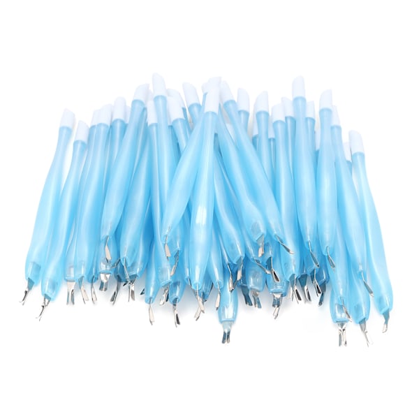 50 st Dubbelhuvud Död Hud Nagelband Trimmer Remover Pusher Nail Cleaner Nail Art Tools