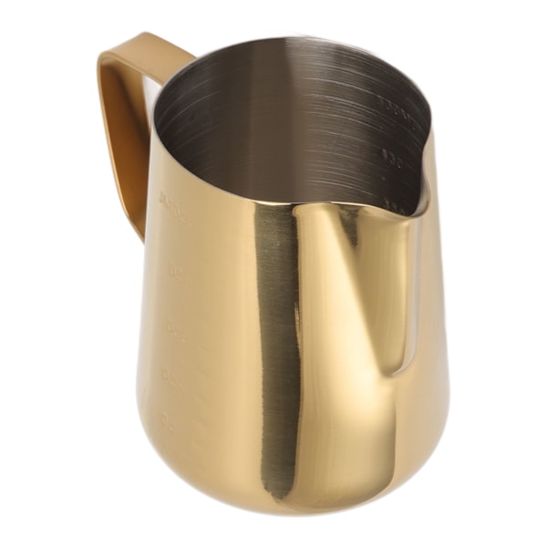 Melkeskummer Dual Scale 304 Rustfritt Stål Melkeskummer Kopp Kaffe Dampkanne For Latte Art 550ML Gull