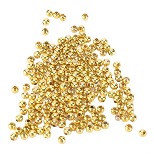 200 st Smyckespärlor Enkelt Material Armband Halsband Tillbehör Avdelningspärlor för DIY Smycken Imitationsguld