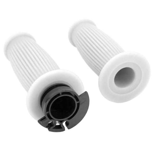 1 Par Gasreglagegrepp 22mm Kaliber Accelerator Styre Vridgrepp för GY6 50cc 80cc 125c 150cc Scooter Vit