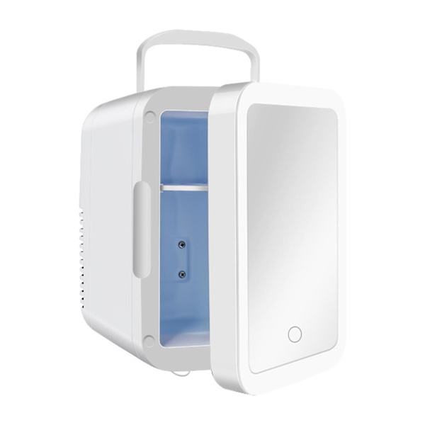 4L Home Mirror Makeup Hudvårdskylskåp med Touch Lamp Semiconductor Bilkylskåp CN-kontakt 220V 45W