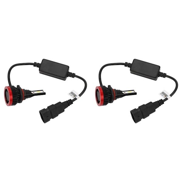 2 stk Bil LED-frontlys DC12V IP68 Beskyttelse 6500LM 6000K Frontlys Universal for Kjøretøy med 9005 Grensesnitt