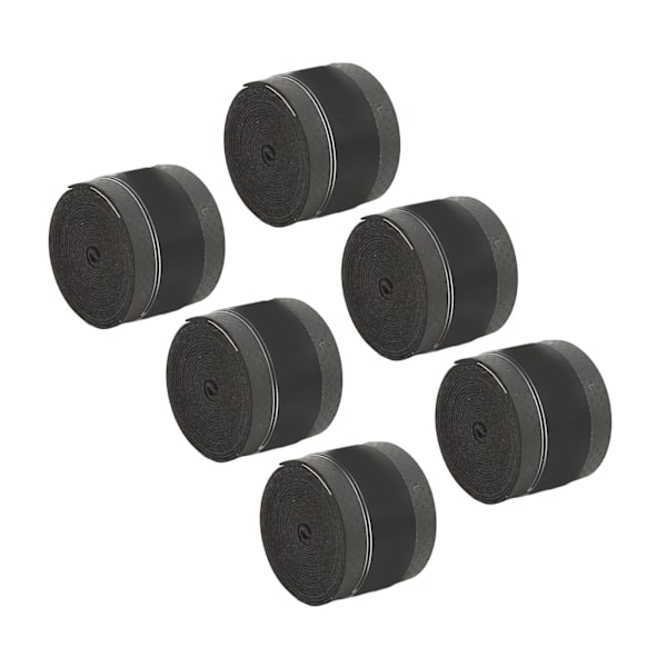 6 stk Tennisracket Greb Tape PU Frost Anti-slip Svedabsorption Badmintonracket Tape Sporttilbehør Sort