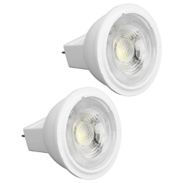 2 stk MR11 lyspære Høy lysstyrke 3W 110V Raskere varmeavledning GU4 Spotlight Lyspærer for landskapsbelysning Soverom Kjøkken Hvitt lys