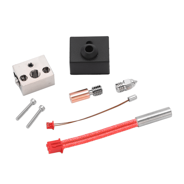 3D-skrivare Hotend Kit Bimetallvärmeblock Halsrörsvärmare Munstycke Extruder delar för Ender 3 S1 24V 40W 300℃