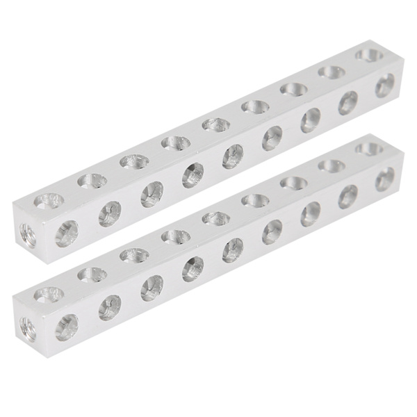 2st 3106‑0009‑0072 Robotin rakenne, neliömäinen palkki osa 9 reikää 8 x 72 mm