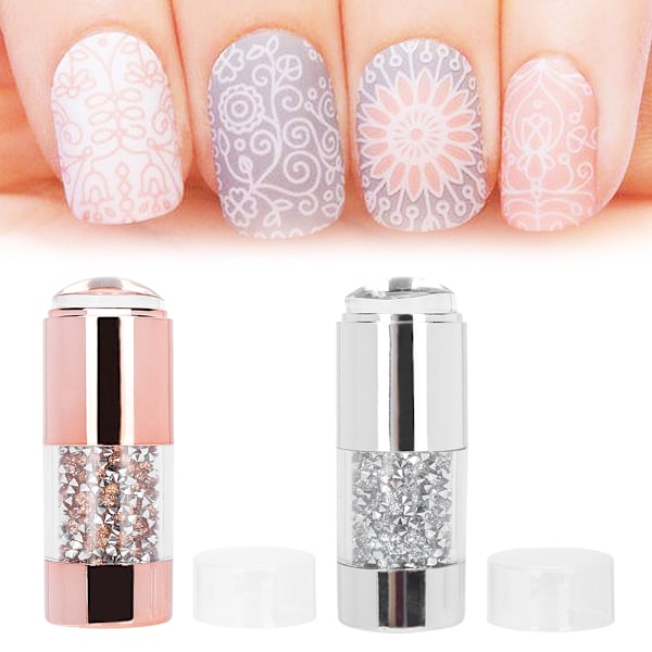 Nail Art Stampers Professionell silikon DoubleEnd Nail Manicure Stampers Seal för kvinnor