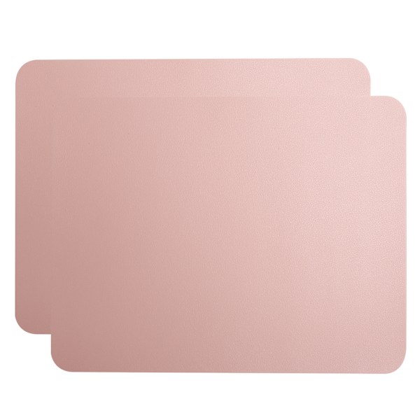 2 st Musmatta PVC Läder Vattentät Skrivbordsmatta Kudde Kontor Hem Mus Skydd 27x21cm Rosa