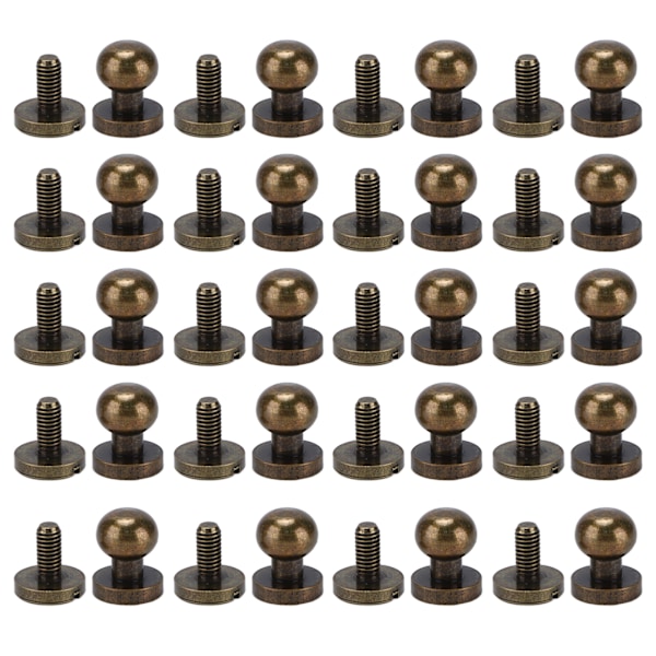20 set Mässingsnitar Brons Slitstyrka Bagage Hårdvara Tillbehör för Handväskor Skor Kläder 7x6mm