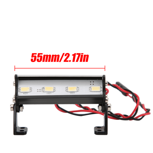 RC 4LED Super Bright Taklampa 55mm Ljusramp för Traxxas 1/16 Teton 1/16 Summit 1/16 E Revo