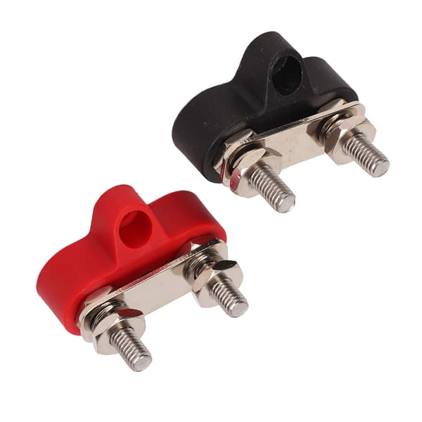 1 Par 48V Batteri Strømbolt Rustfritt Stål Post Samleskinne Terminalblokk for Lastebil RV Båt 1/4in