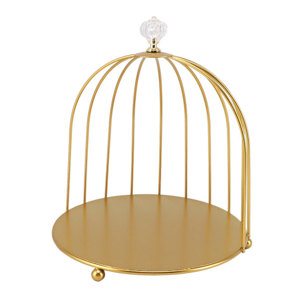 Fuglebur Kosmetik Organizer Guld Pladsbesparende Jern Unik Multifunktionel Fuglebur Sminke Stativ til Badeværelse Enkeltlags