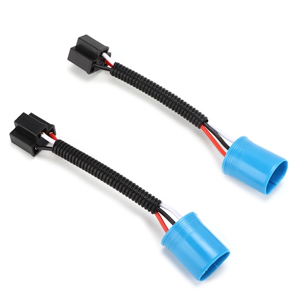 2 stk 9007 Hann til H4 9003 Hunn Ledningsnett Adapter Tilkobling Erstatning for Hummer H2 Frontlys 12V‑24V
