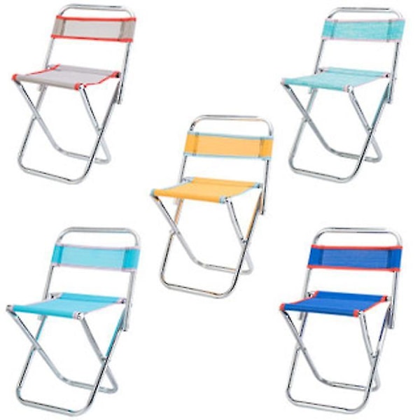 Utomhus bärbar hopfällbar campingpall - Perfekt för resor, vandring, grillning, fiske, strand (slumpmässig färg) - 46x28x23cm