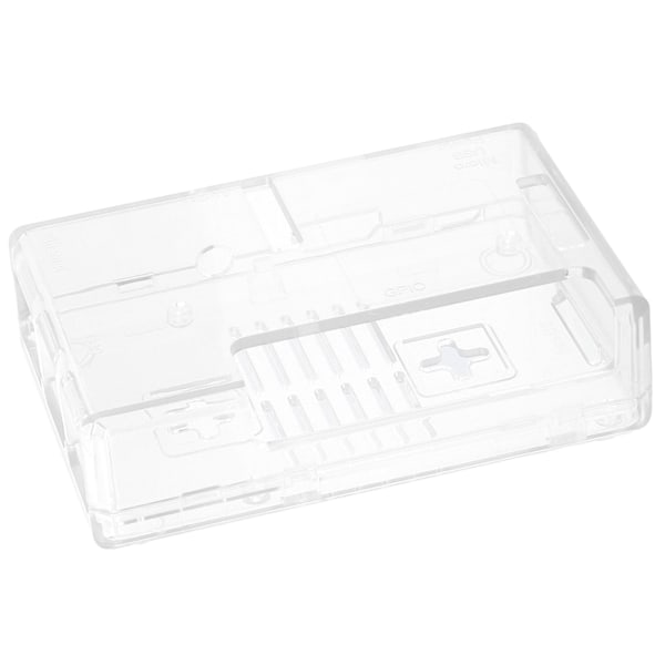 Skalskyddende Frosted Box Case Cover ABS til Raspberry Pi 3B 3B+ D-Style med skruer (Transparent)
