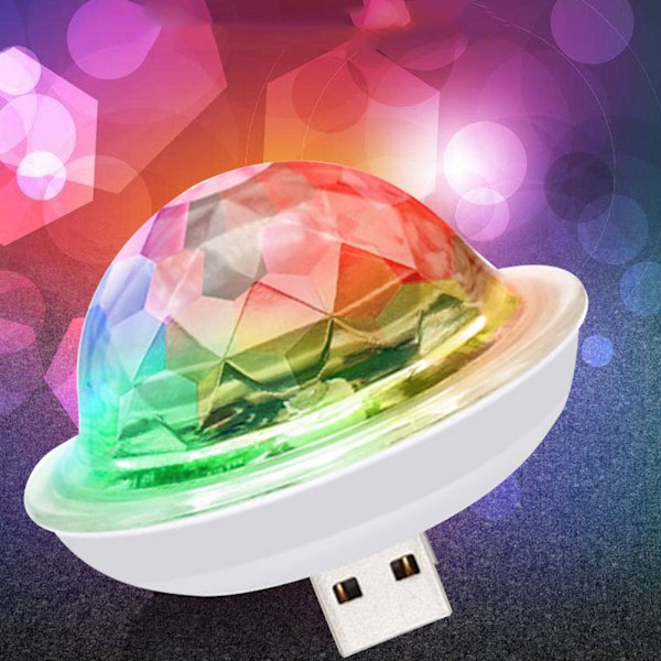 Mini USB-pallovalo USB-juhlat valo Kannettava Strobevalo LED-auto Koristevalo Halloween Joulu Perhejuhliin
