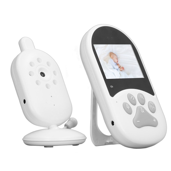 Babymonitor 2,4-tumsskärm nattsynlig 60 graders vinkel 2,4GHz-anslutning Babyvideomonitor 100‑240V UK-kontakt