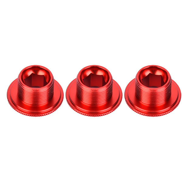 3 stk 18 mm aluminiumlegerings sykkelaksel muttertilbehør Sykkelvevbeskyttelse (rød)