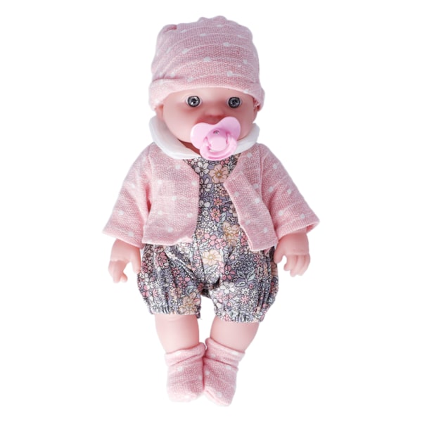 Realistisk Reborn Baby Doll Fashion 12in tvättbar vit flicka mjuk kroppsleksak för barn FödelsedagspresentQ12G-002C-026 Grå