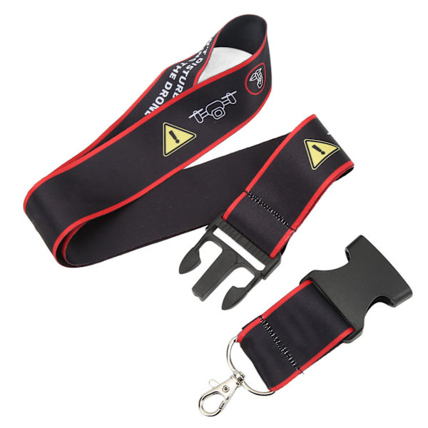 Fjärrkontroll Lanyard Anti Lost Nylon Stabil RC Drones Fjärrkontroll Halsrem med varningsslogan för FPV Red
