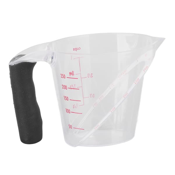 Measuring Cup Heat Resistant Angled Plastic Measuring Mug with Handle for Drinking Baking Cooking Pouring Liquid 250ml