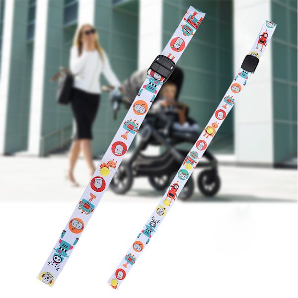 2,5 cm Smokkkopp Justerbar Remholder Barnevogn Leke Sippy Leash Tether (Robot)