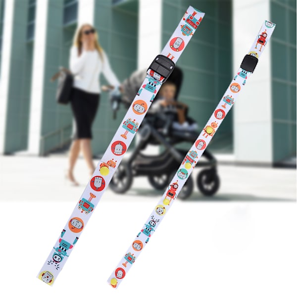 2,5 cm Sutteflaskeholder Justerbar Remholder Barnevogn Legetøj Sippy Leash Tether (Robot)