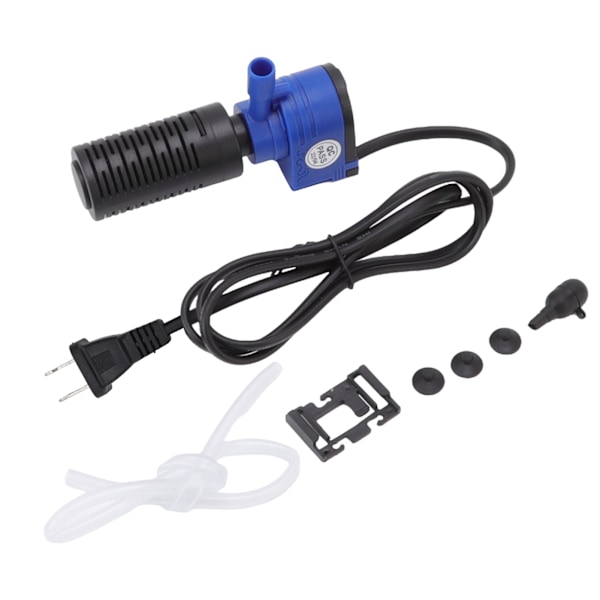 Akvariumfilter syrepump Löstagbar dränkbar multifunktionell intern fisktank Powerfilterpump US-kontakt 110V