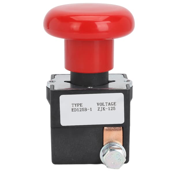 Emergency Button Switch DC80V Reliable Emergency Stop Switch Replacement for Albright Electric Stacker Forklift Pallet Car 125A