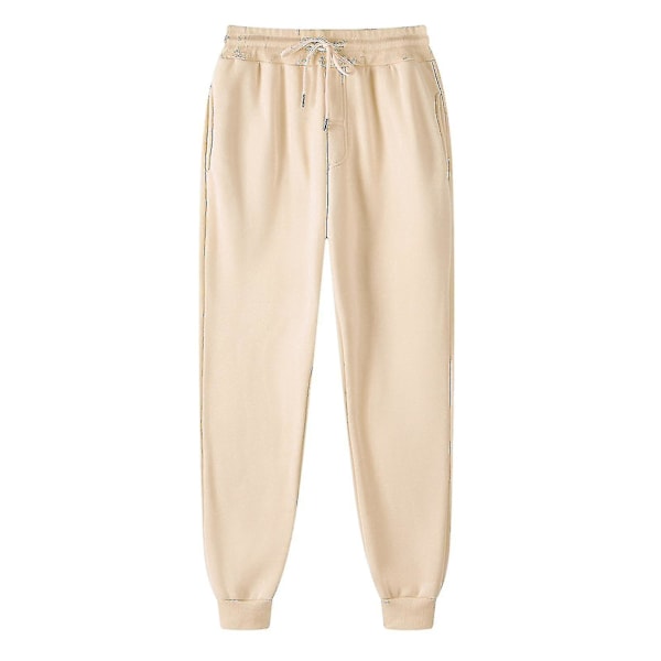 Beige XL Miesten Hip-hop Pehmustetut Treenihousut Rento Leggingsit