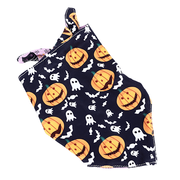 Halloween-koiran bandana, pumppu ja hämähäkki -kuvio, lemmikkikoiran kolmion muotoinen haalari, huivi Halloween-lemmikkieläinten asusteeksi ja koristeeksi